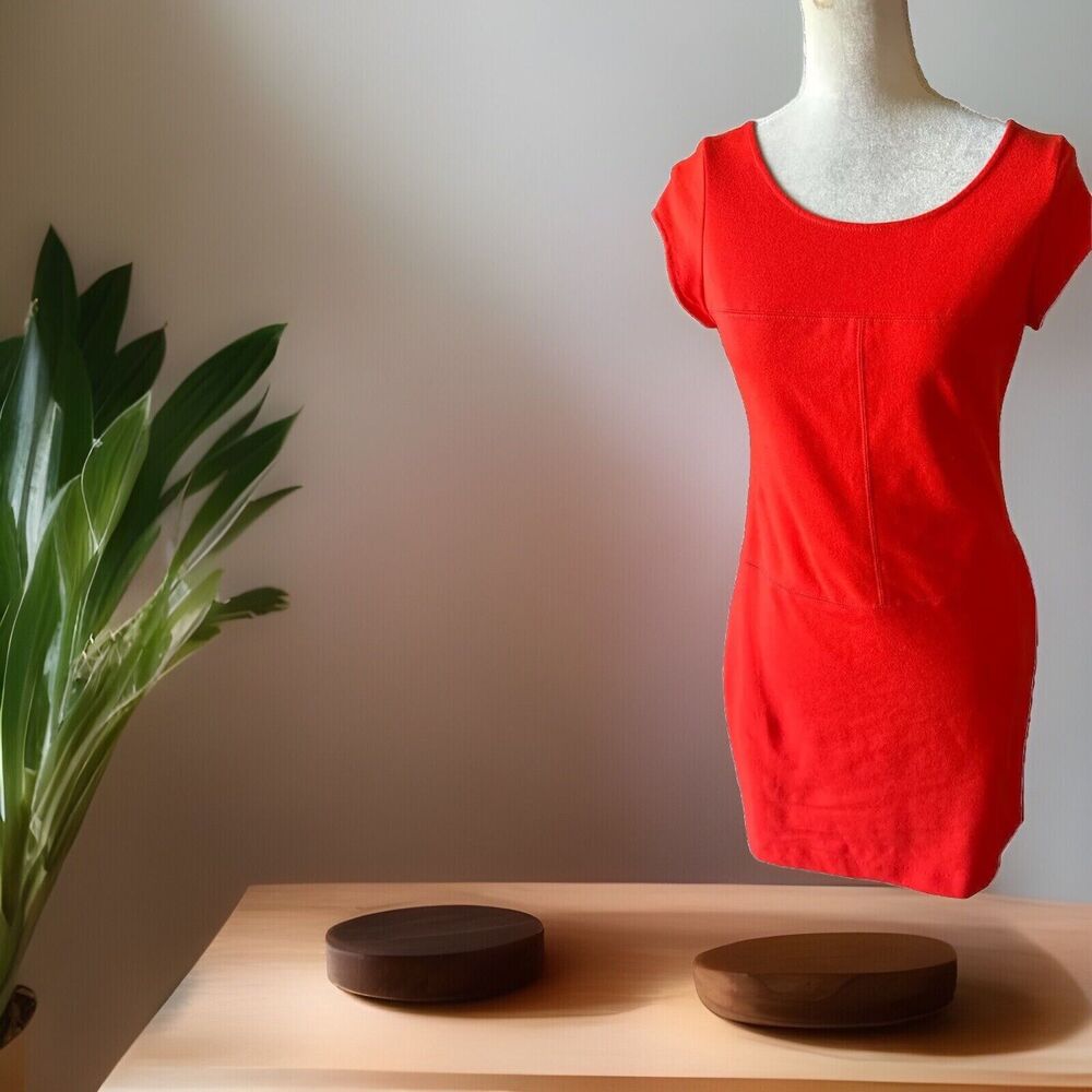 BANANA REPUBLIC Scoop‎ Neck Cap Sleeve Career Work Stretch Dress Orange, 4P